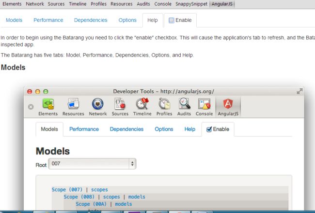 AngularJS Tab in Batarang